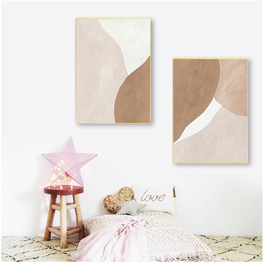 Для галереи, гостиной, интерьера, домашнего декора, современный бежевый, коричневый, абстрактная геометрическая картина на холсте, настенная живопись, принты, плакат, изображение