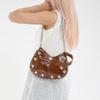 Small Pack Punk Style Handbags Crossbody Bag Shoulder Bag Fashion Rivets PU Underarm Bag  Girls