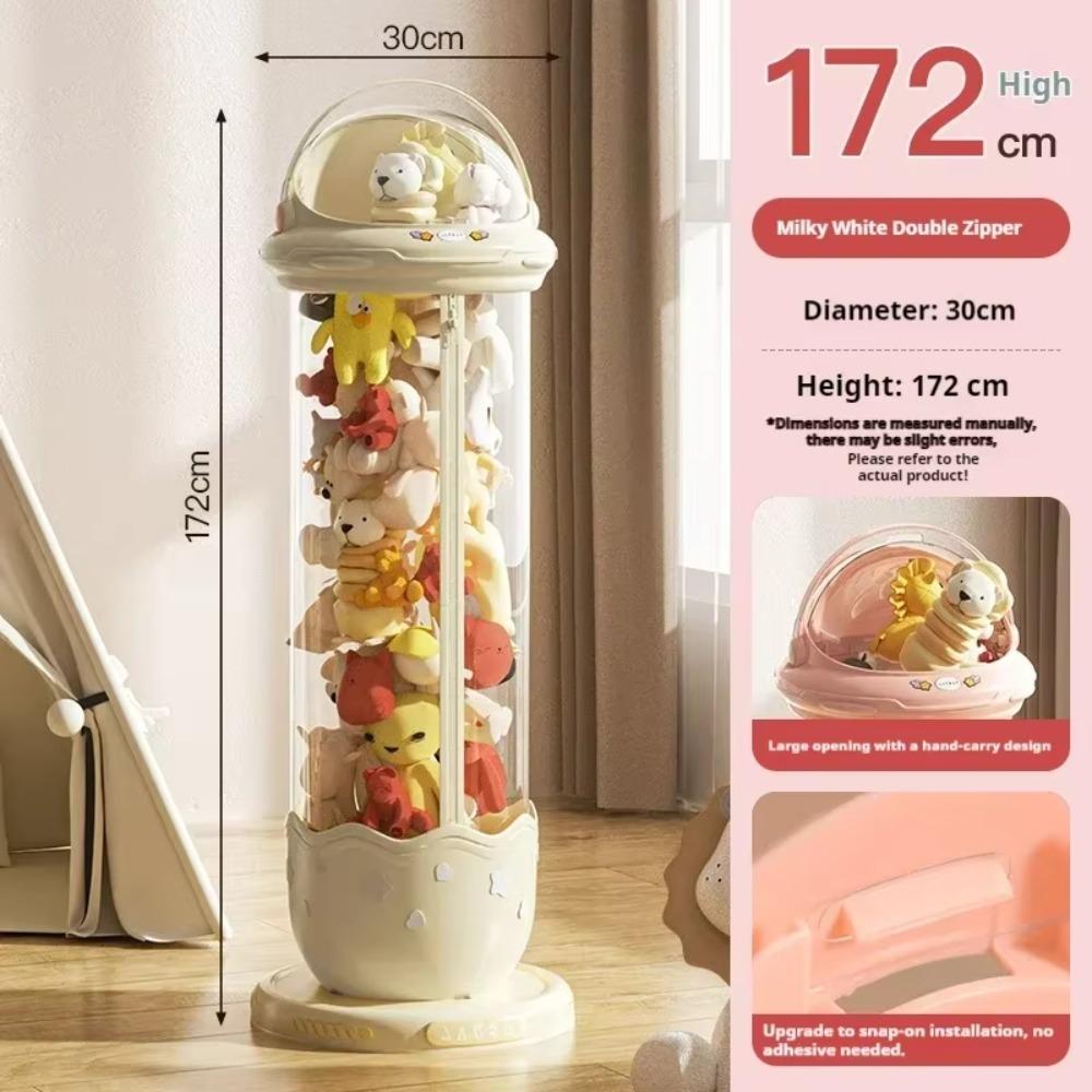 Влагозащищенный ящик для хранения кукол Пластиковое ведро для хранения детских игрушек Милая плюшевая игрушка Труба для хранения