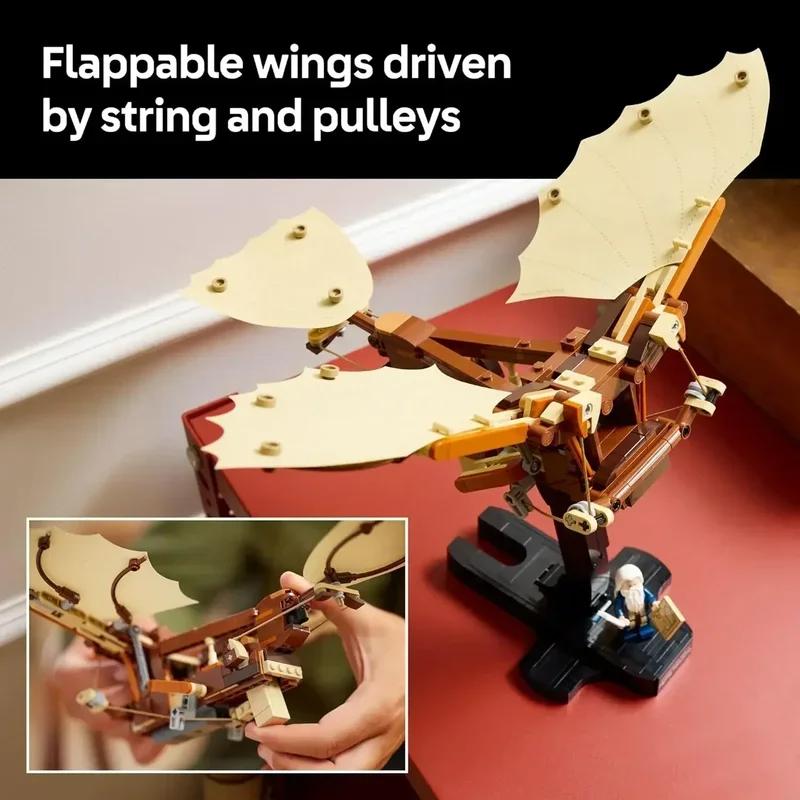 493pcs Leonardo Da Vinci'S Flying Machine DIY Assemble Model Set Birthday Gifts & Halloween Decoration Gifts