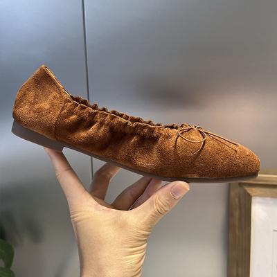 Мода Мода Обувь с круглым носком Неглубокие Женские балетки Туфли Женские С бантом-бабочкой Женские балетки Обувь слипоны 2025 Новинка новый