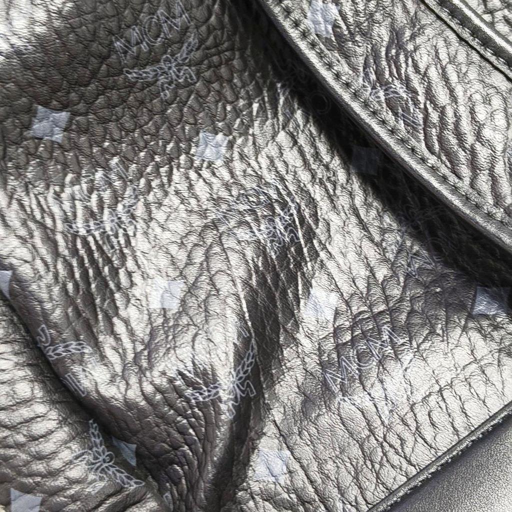 [Pre-Owned] Trilogie Stark Visetos Metal Logo Decorated Monogram Chain Leather Backpack Small - Very Good #18FROG9