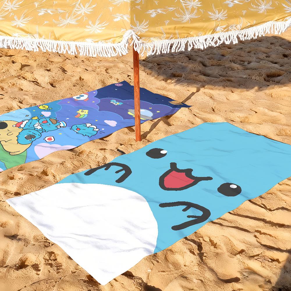 blue cartoon Cute B-Bugcat Capoo Cartoon Towel Quick Dry Soft Yoga Swimming Fitness Mountain Climbing Large Beach Towels