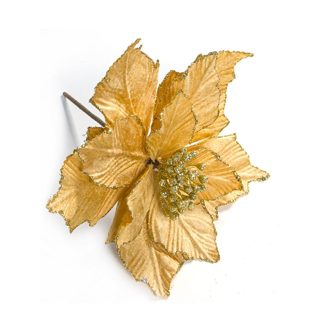 Handmade Artificial Xmas Flower Lightweight Fake Christmas Flower  Home Decor