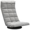 Floor Chair Swivel Light Grey Velvet