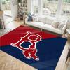 Boston Red Sox Design Crystal Velvet Carpet Cozy Non?Slip Printed Rug For Bedroom Living Room Entrance