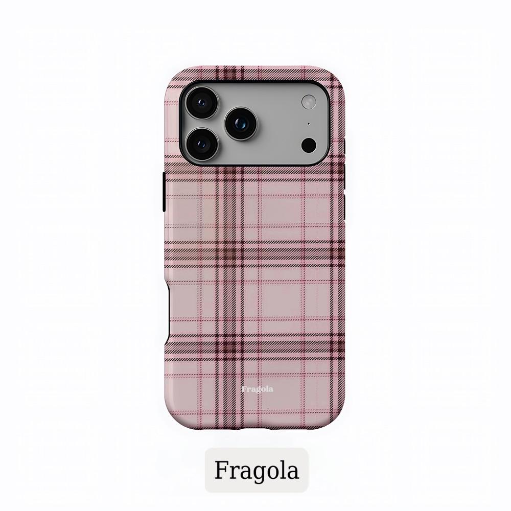 Stripe Phone Case for iPhone 17 16 15 14 13 12 11 Air Pro Max Plus Luxury Clmj Fragola Coloful Stripes Double-layer Back Cover