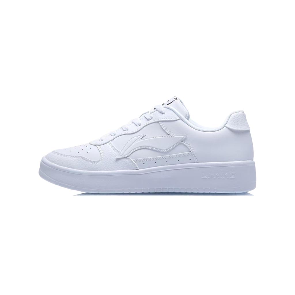 Li Ning Скользящая лодка Нескользящие, Износостойкие, Дышащие Низкие Скейтбордические кроссовки Мужские Белый Синий AGCS419-1(Команда324-)