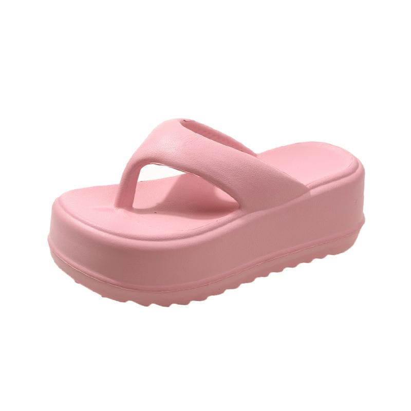 Резиновые шлепанцы Туфли на высоком каблуке Женские тапочки Плоские шлепанцы на платформе Гавайский массаж Мягкая полиуретановая ткань Туфли на высоком каблуке Женские