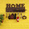 Designer Home Keys Wooden Key Holder with 7 Hooks, Free Keychain (29 Cm X 13.5 Cm X 0.4 Cm, Brown) Key Stand Key Hanger