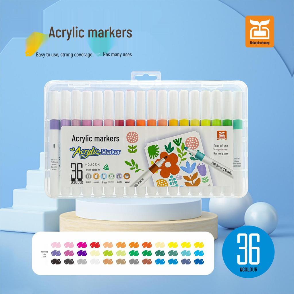 Цветные маркеры на водной основе с мягким наконечником для манги и выделения - Студенческая модель