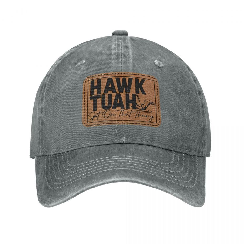 Hawk Tuah Spit On That Thang 24 Baseball Caps Retro Distressed Denim Funny Snapback Hat Unisex Women Outdoor Activities Caps Hat