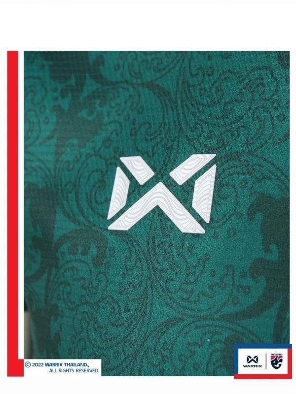 ТАИЛАНД Национальный футбол Футбол ДЖЕРСИ Версия для болельщиков Быстросохнущая рубашка с круглым вырезом Полиэстер Зеленый Белый Униформа с короткими рукавами Спорт на открытом воздухе