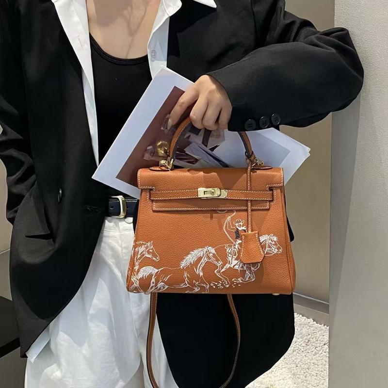 2026 новая кожаная женская сумка первого слоя коровья кожа того мягкая кожа Пегас coated duck bag трансграничная оптовая торговля