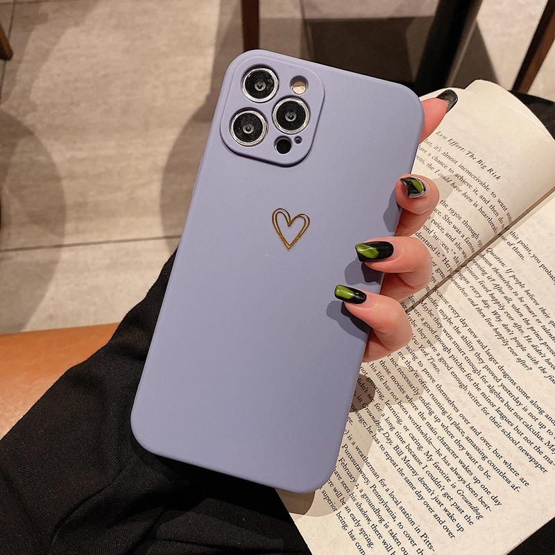 Candy Color Love Heart Case For iPhone 16 Pro Max 15 Pro 14 13 12 11 X XR XS Max 7 8 Plus Shockproof Silicone Phone Case