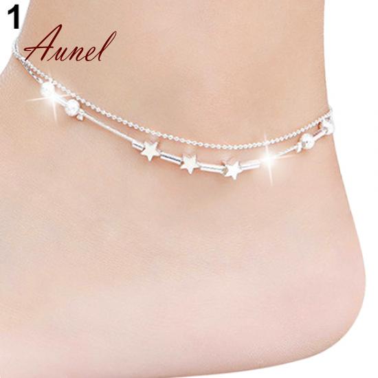 Women Butterfly Stars Bell Anklet Bracelet Foot Chain