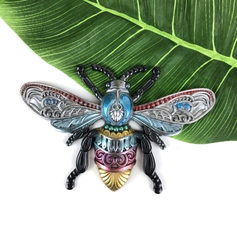 Glossy Large Bees-shape Ornaments Silicone Epoxy Resin Mold DIY Keychain Pendant Jewelry for Valentine Gift Craft