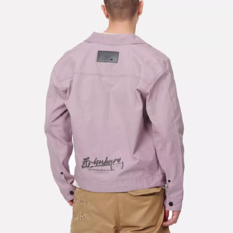 Evisu Осень Мужские куртки Рабочая куртка с карманами однотонная Ss22 Фиолетовый 2ESGNM2JK739LFCTPURL