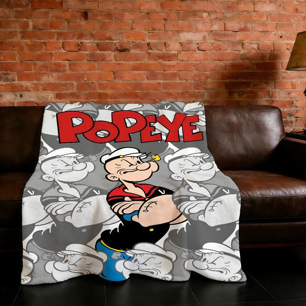 Плед P-Popeye-ES Супер Теплый Уютный Плюшевый Анимационный Плед Ребенок Мультяшный Домашний Диван Спальня Подарок
