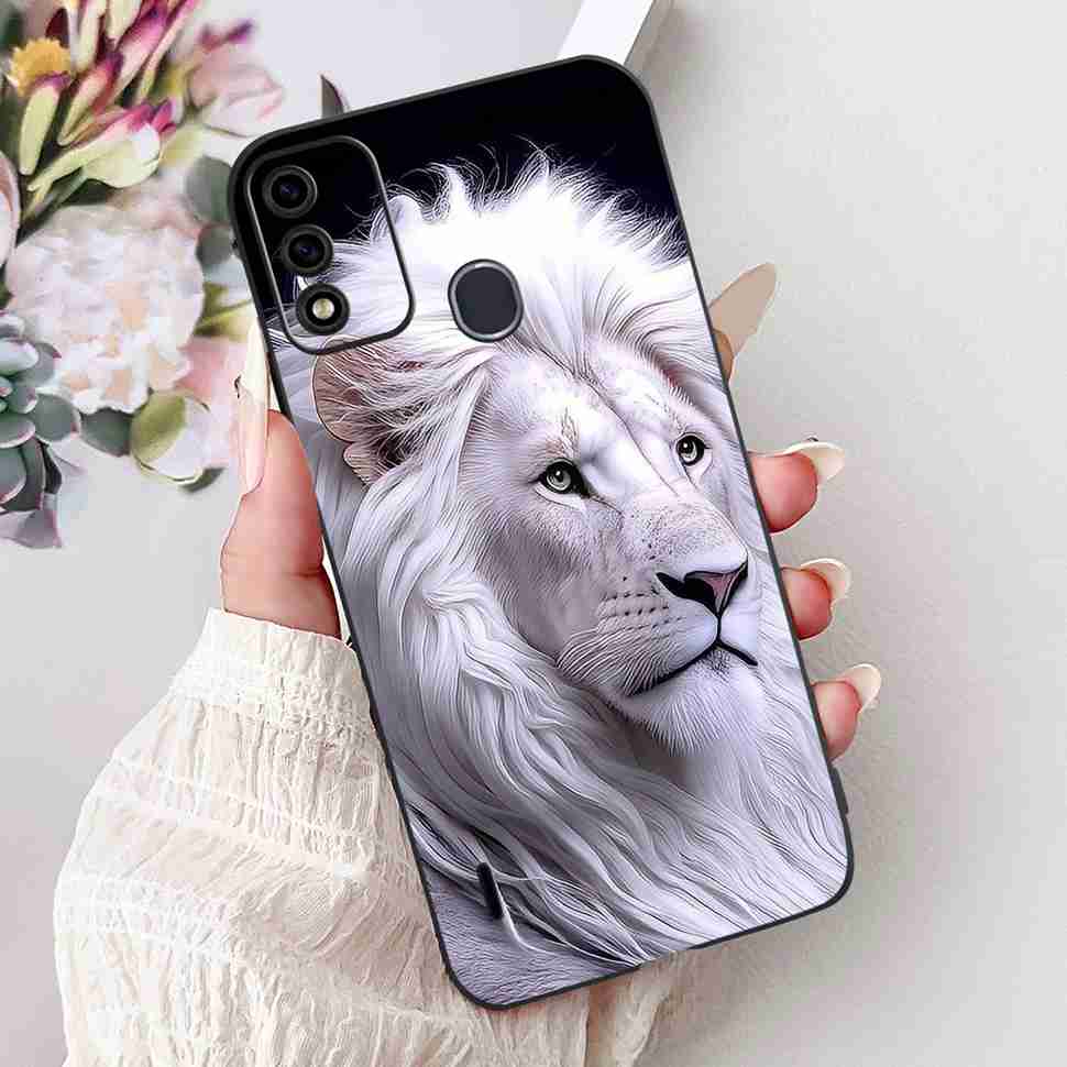 For Itel A48 6.1" Case Fashion Painting Soft Silicone TPU Black Cover For ITEL A48 itel a48 Popular Design Flowers Phone Cases