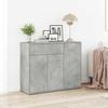 VidaXL Buffet 88x30x70 Cm, Reconstituted Wood, Concrete Grey, 1 Drawer & 3 Doors, Buffet Organizer, Shelf, Storage 800679