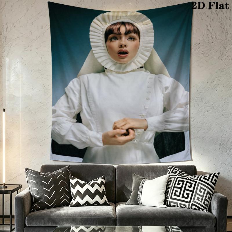 Melanie Martinez Wall Tapestry Aesthetic Wall Hanging Printed Fabric Blanket Decorative Tapestries for Bedroom Living Room Home Decor