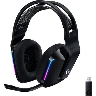 Игровая гарнитура - Беспроводная - Logitech G - G733 Lightspeed - PS5, PS4, ПК, MAC - Черный