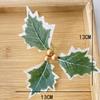 13cm Holly Berry and Leaf Christmas Decoration for DIY Arrangements - Festive Red and Green Garland