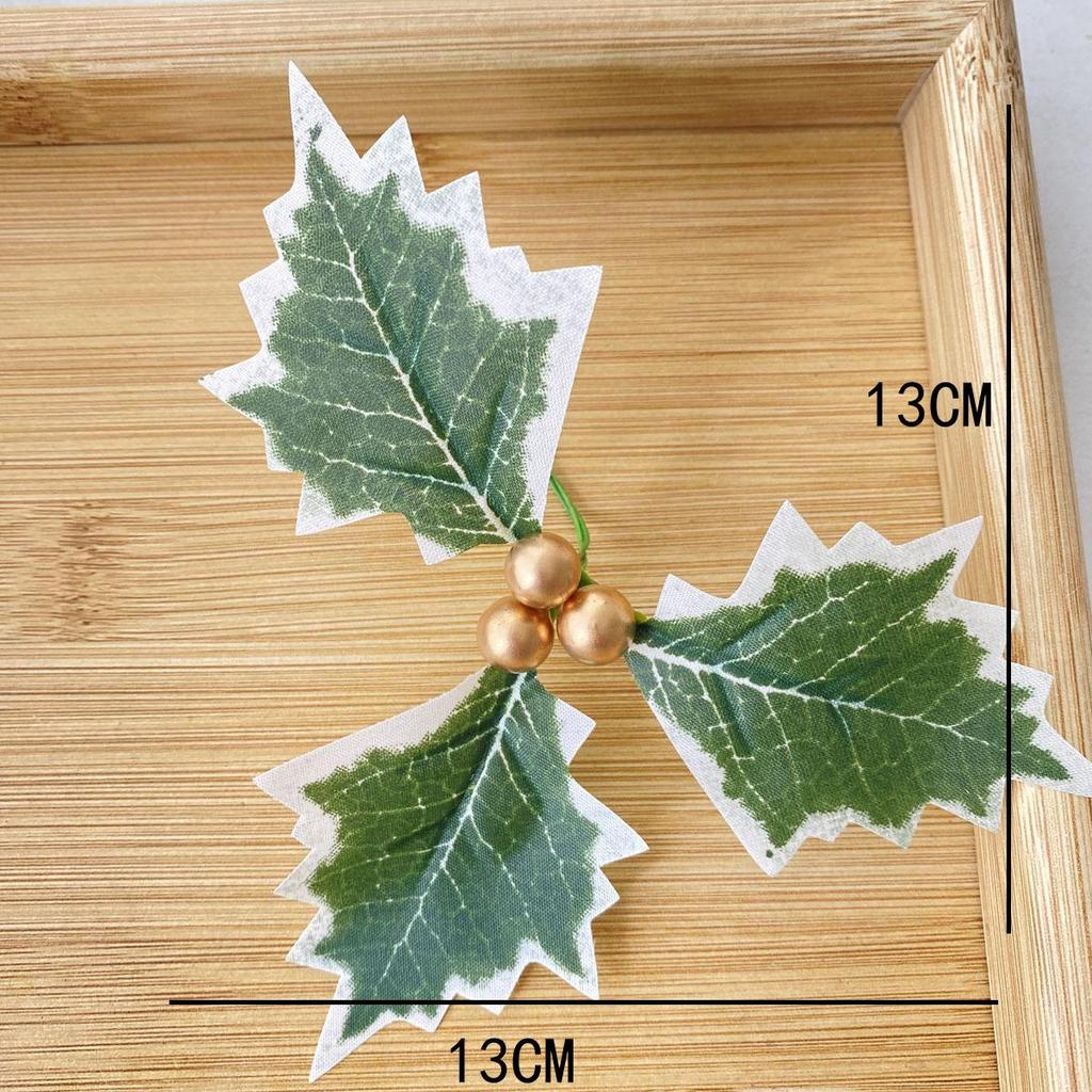 13cm Holly Berry and Leaf Christmas Decoration for DIY Arrangements - Festive Red and Green Garland