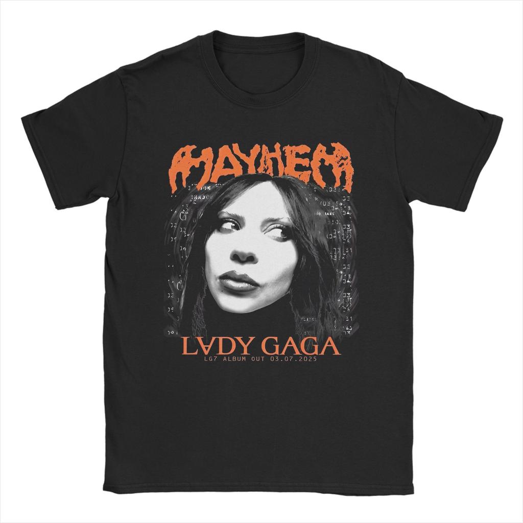 Принтованная футболка Lady Gaga Сад Эдема Мужская с круглым вырезом и коротким рукавом Одежда Хлопок Летние топы Рубашки