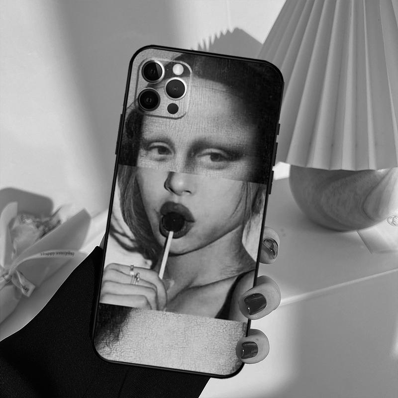 Leonardo da Vinci Mona Lisa Art Phone Case For iPhone 15 14 13 12 11 16 17 Pro Max 13 mini 15 16 Plus 16e 17 Air Cover Funda