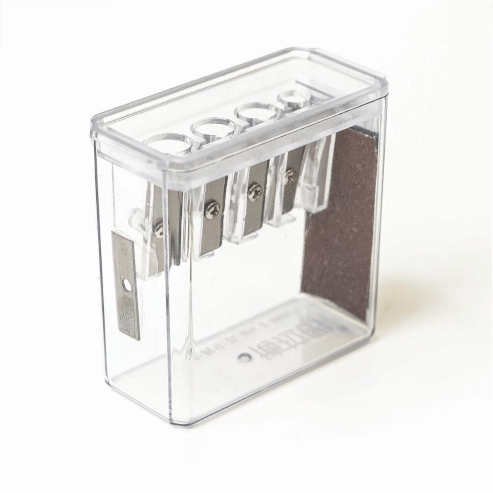 4 Holes Charcoal Sharpener Multi-functional Sketching Students Manual Sharpener School Use