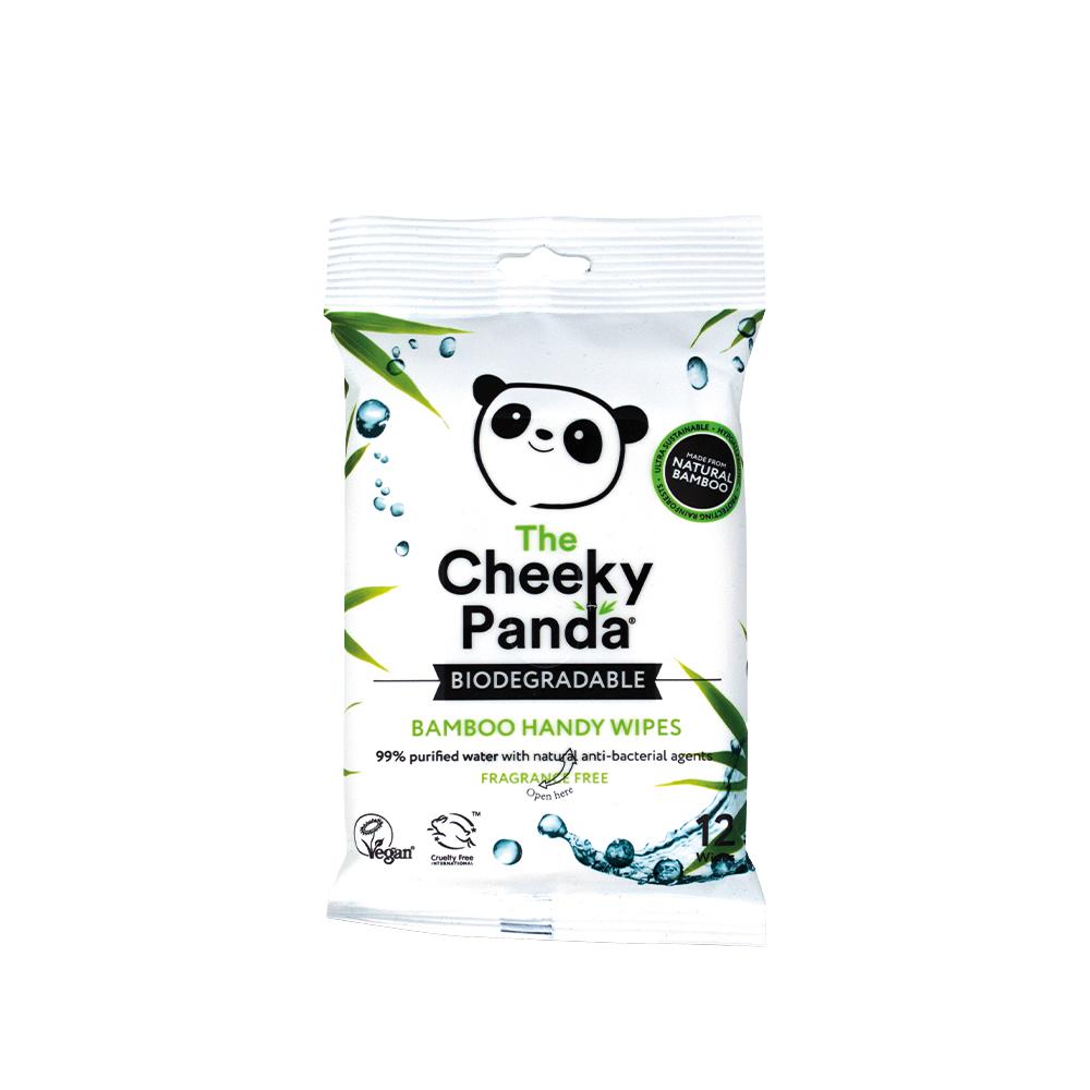The Cheeky Panda Travel Wet Wipes 100% Bamboo Vegan 99% Water