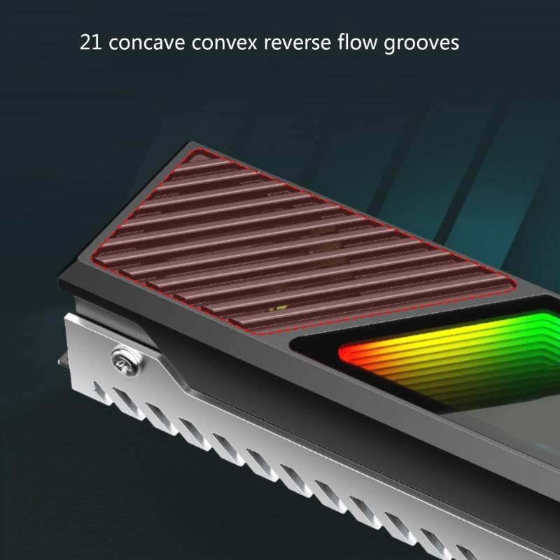 ARGB M.2 Радиатор для SSD, Алюминиевый 2280 M.2 5V 3Pin Адресуемый ARGB Синхронизация NVME Радиатор для M.2