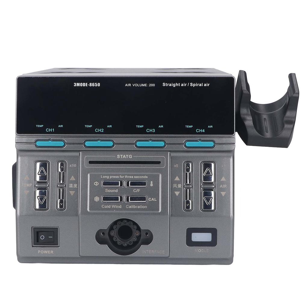 3 Modes Hot Air Rework Station Auto Sleep Digital Display Hot Air Gun Soldering Station 1300W US Plug AC110V