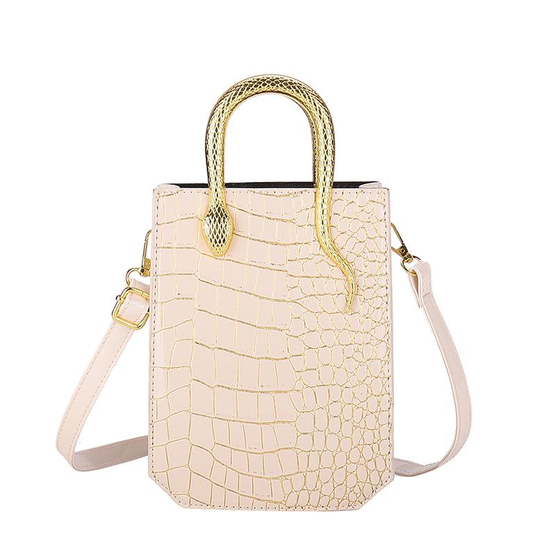 Сумки сумки женские сумки 2025 новый европейский и американский модный узор под камень персонализированная ретро глянцевая портативная сумка-мессенджер тоут