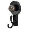 Solid Black Wood Grain Suction Hook No Residue for Wall and Door Organization