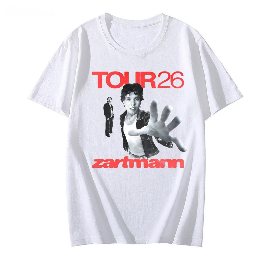 2025 унисекс хип-хоп майки Zartmann-TOUR26 графическая футболка с принтом панк летняя футболка с круглым вырезом высококачественный хлопок удобные футболки топы
