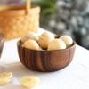 Деревянная миска, посуда в японском стиле, бытовая тарелка с фруктами, салат, целый суп WF