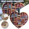 Christmas Decoration Book Lovers Heart Shaped Book Stands Acrylic Hanging Decoration Christmas Tree Decoration Gifts