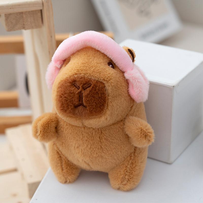 Toy Plush Capybara Keychain Backpack Charm Stress Relief Gift For Teens Kids
