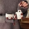 Earphone Case For Airpods 4 3 2 1 Cartoon Cute 3D Smiling Face Coffee Cup Soft -drop Cover Silicone Headphone Accessories