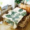 Mildew -Proof Tablecloth Creative Leaf Tropical Plants Pattern Polyester Comfortable Waterproof Table Cloth Cover For Home