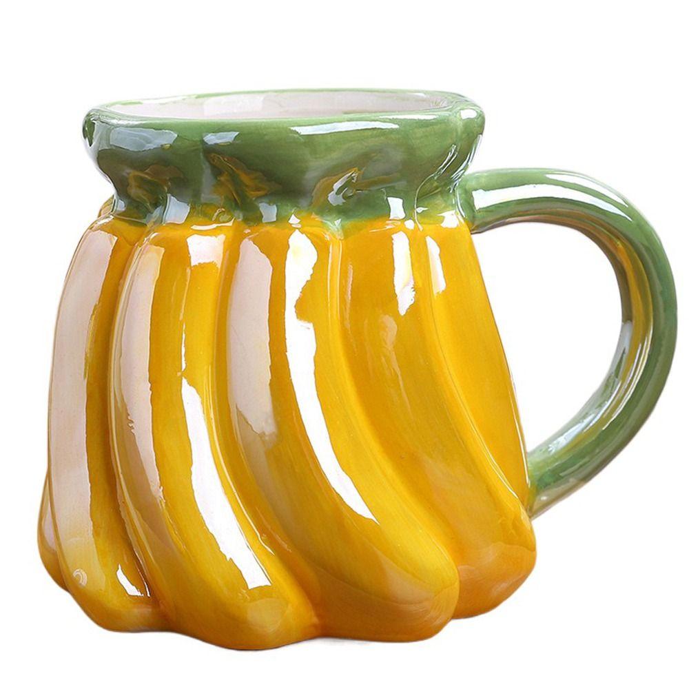 Porcelain Coffee Mug Fruit Shape Milk Container Exquisite 3D Ceramic Cup Home