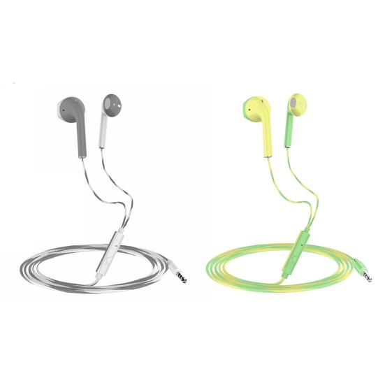 Наушники с микрофоном Музыкальный плеер Прочный кабель Стильные наушники-вкладыши с проводным управлением для путешествий