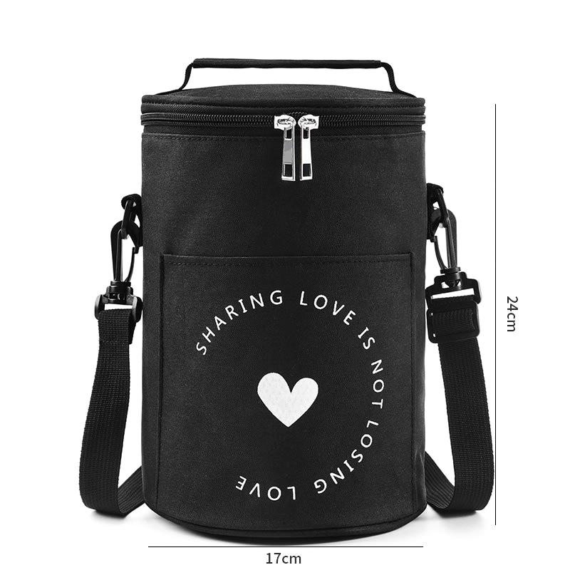 Круглая изолированная сумка для ланча, изолированная сумка, большая тяжелая алюминиевая фольга, портативная сумка для бенто, рабочая сумка, сумка для ланча