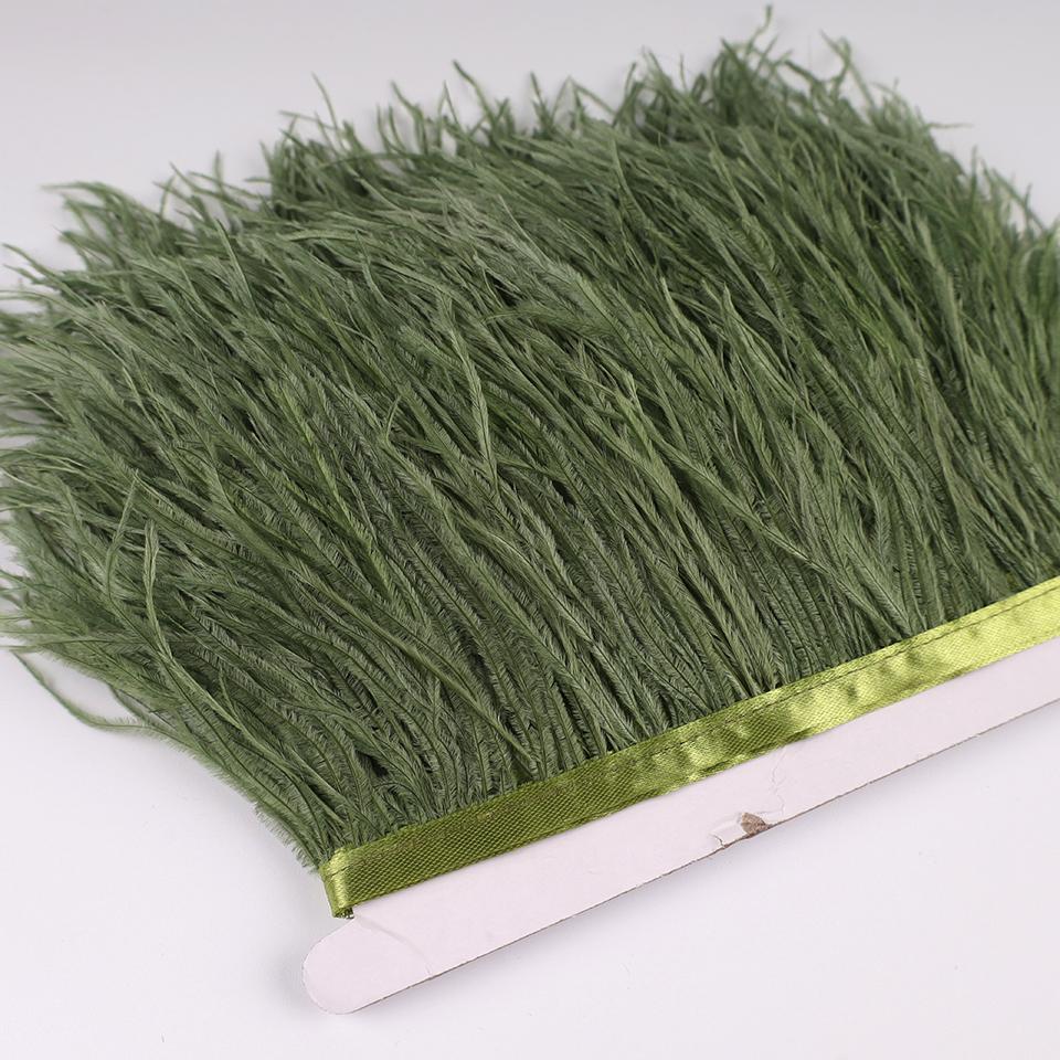 Отделка из перьев страуса 13-18 см, перья на кромке ленты, для DIY, свадебного шитья, украшения платья, поделок, аксессуаров