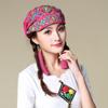 Женские банданы в мексиканском стиле в этническом винтажном стиле с вышивкой и цветами, красная шляпа с принтом