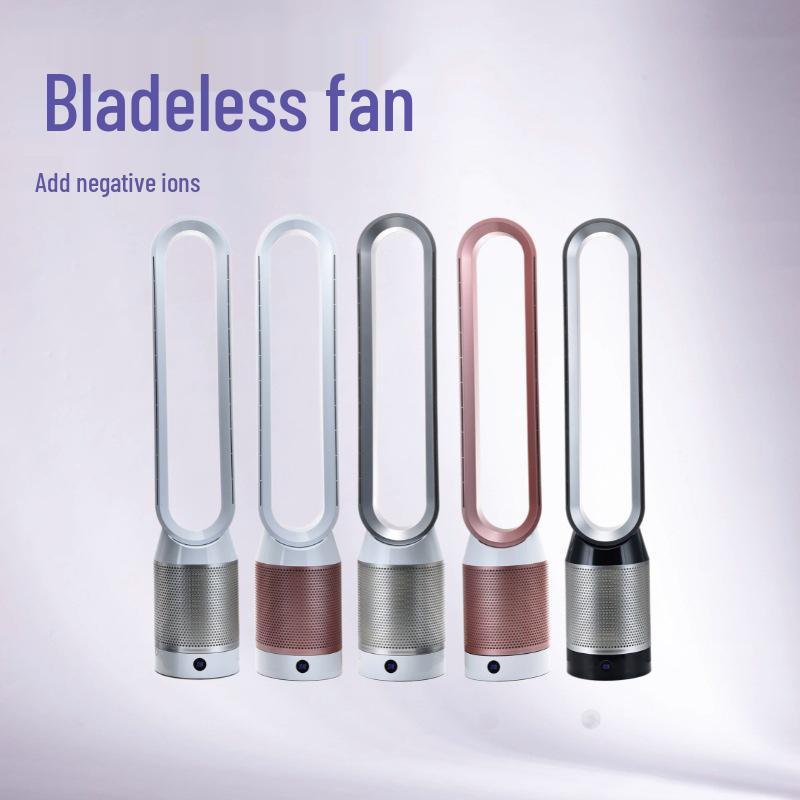 42" Bladeless Tower Fan & Air Purifier, Silent Design with Remote, 110V UK Plug