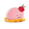 Jellycat Pretty Patisserie Dome Raspberry Plush 4" Кондитерская мягкая игрушка Идеальный подарок